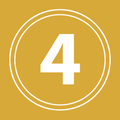 number 4 gold icon
